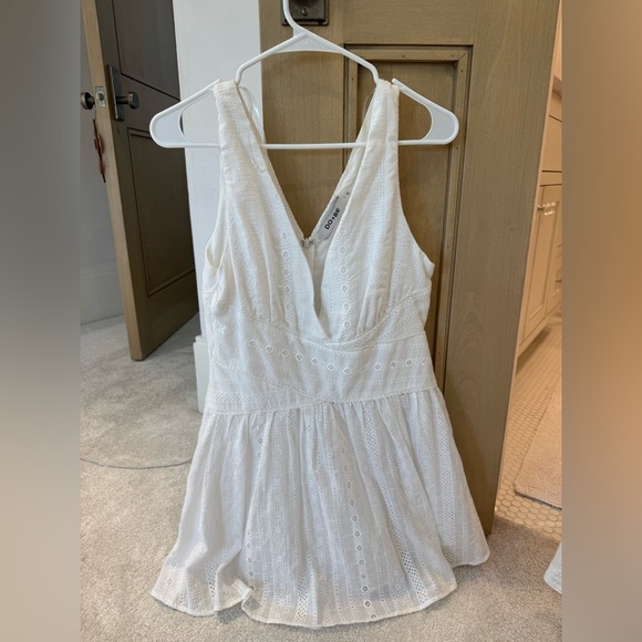 DO+BE White Eyelet Sleeveless Romper Dress size large - Picture 2 of 5